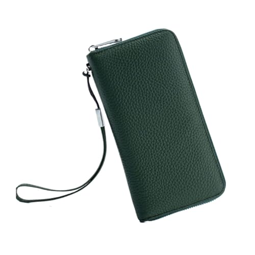 HotcoS Business-Handtaschen, Geldbörsen, Abendtaschen, Damen-Geldscheinklammern, Kartenetuis aus echtem Leder, Münzbörsen, 7,7 Zoll (Color : Green) von HotcoS