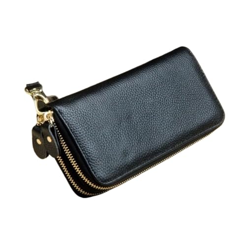 HotcoS Damen-Abendtaschen, Business-Geldbörsen, Geldbörsen, Geldklammern aus echtem Leder, Kartenetuis, Handtaschen, Geld-Organizer (Color : Black) von HotcoS