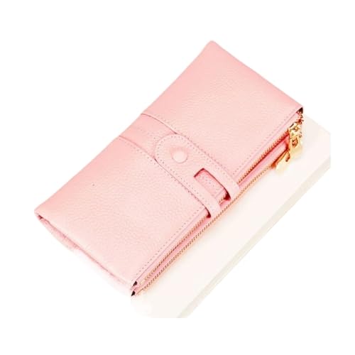 HotcoS Damen-Abendtaschen, Handtaschen, Business-Geldbörsen aus echtem Leder, Geld-Organizer, Geldklammern, Blocking-Geldbörsen, Kartenetuis (Color : Pink) von HotcoS