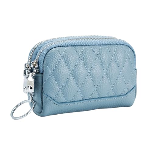 HotcoS Damen-Business-Handtaschen aus Rindsleder, Geldbörsen, Geldklammern, echtes Leder, Kartenetuis, Münzbörsen (Color : Blue) von HotcoS