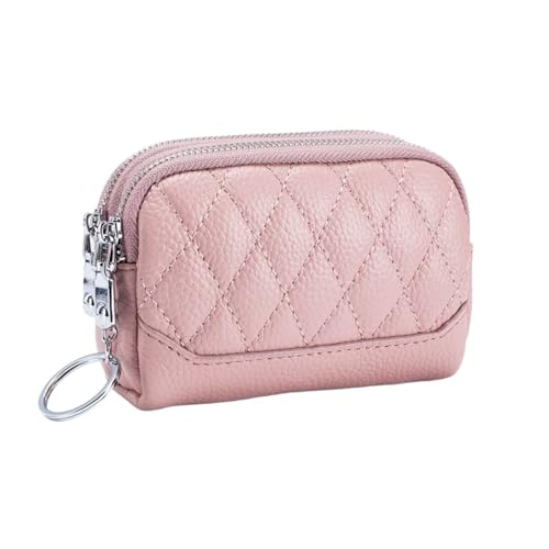 HotcoS Damen-Business-Handtaschen aus Rindsleder, Geldbörsen, Geldklammern, echtes Leder, Kartenetuis, Münzbörsen (Color : Pink) von HotcoS