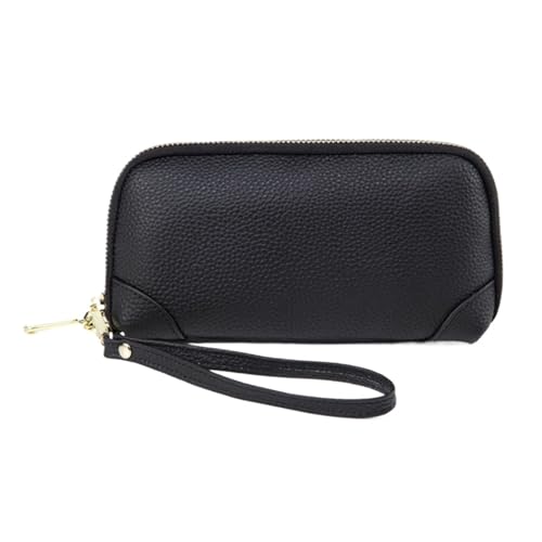 HotcoS Damen-Geldbörsen, Abendtaschen, Kartenetuis, Geldklammern, Echtleder-Geldbörsen, Geld-Organizer-Taschen, Handtaschen (Color : Black) von HotcoS