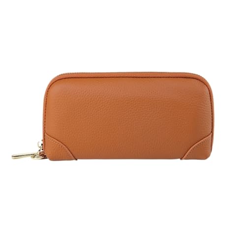 HotcoS Damen-Geldbörsen, Abendtaschen, Kartenetuis, Geldklammern, Echtleder-Geldbörsen, Geld-Organizer-Taschen, Handtaschen (Color : Brown) von HotcoS