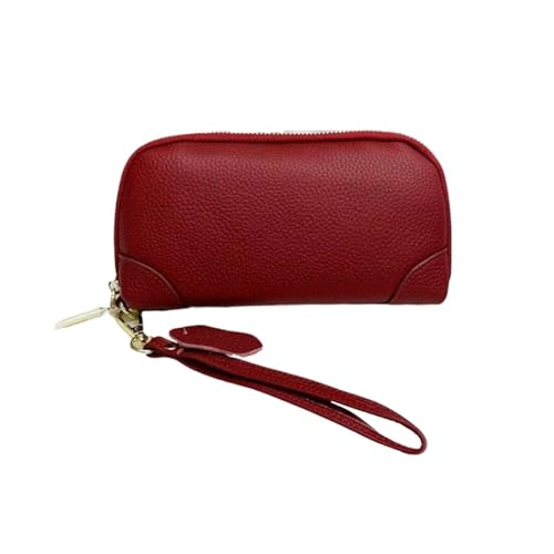 HotcoS Damen-Geldbörsen, Abendtaschen, Kartenetuis, Geldklammern, Echtleder-Geldbörsen, Geld-Organizer-Taschen, Handtaschen (Color : Red) von HotcoS