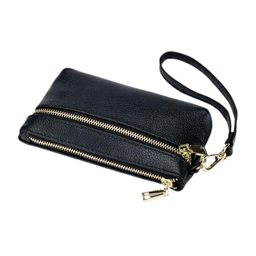 HotcoS Damen-Geldbörsen, Geldklammern, Geldbörsen, Kartenetuis, Handtaschen aus echtem Leder (Color : Black) von HotcoS