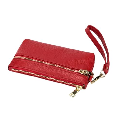 HotcoS Damen-Geldbörsen, Geldklammern, Geldbörsen, Kartenetuis, Handtaschen aus echtem Leder (Color : Red) von HotcoS