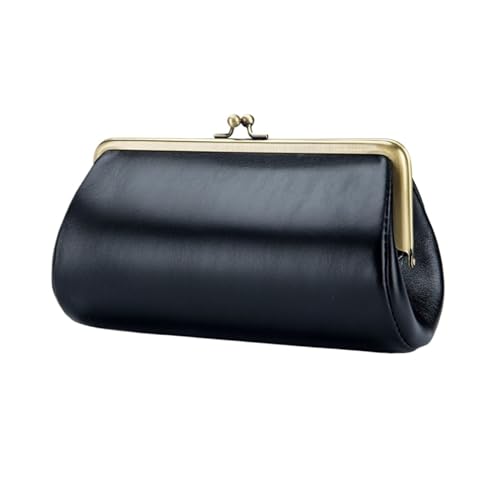 HotcoS Damen-Geldbörsen, Geldklammern aus echtem Leder, Business-Geldbörsen, Abendtaschen, Handtaschen, Kartenetuis (Color : Black) von HotcoS