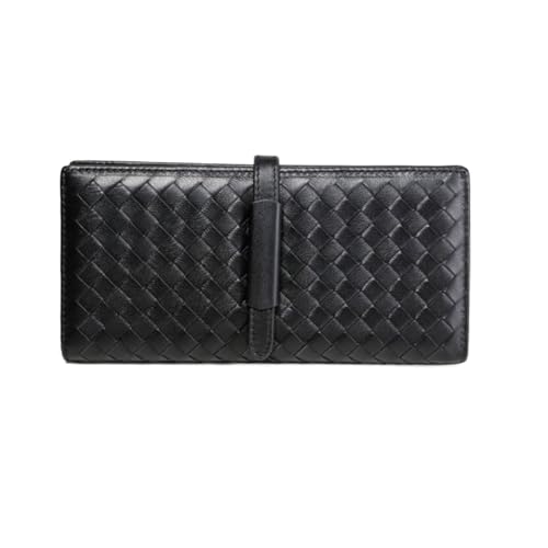 HotcoS Damen-Geldbörsen, Handtaschen, Abendtaschen, Geldbörsen, Kartenetuis, Geldscheinklammern aus echtem Leder (Color : Black) von HotcoS