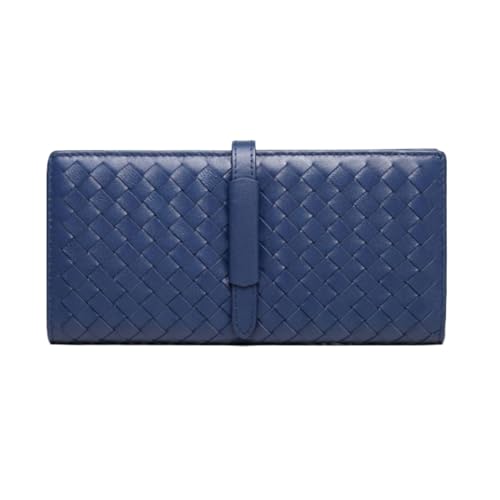 HotcoS Damen-Geldbörsen, Handtaschen, Abendtaschen, Geldbörsen, Kartenetuis, Geldscheinklammern aus echtem Leder (Color : Blue) von HotcoS