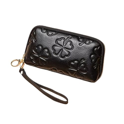 HotcoS Damen-Geldbörsen, Kartenetuis, Geldklammern, Handtaschen, Echtleder-Geldbörsen, Geld-Organizer-Taschen (Color : Black) von HotcoS