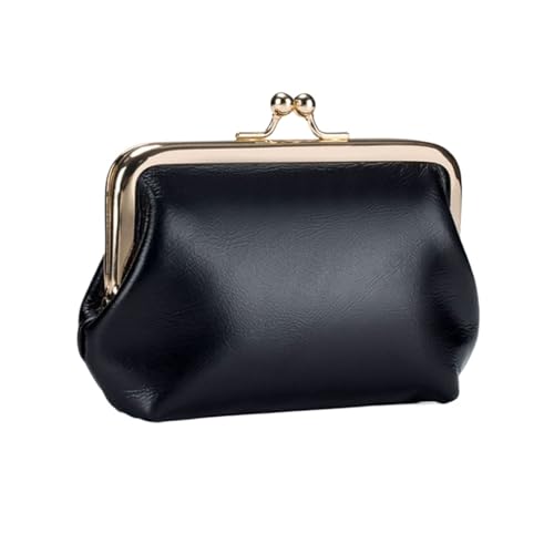 HotcoS Damen-Geldbörsen aus echtem Leder, Abendtaschen, Geldklammern, Geldbörsen, Geld-Organizer-Taschen, Kartenetuis, Handtaschen (Color : Black) von HotcoS