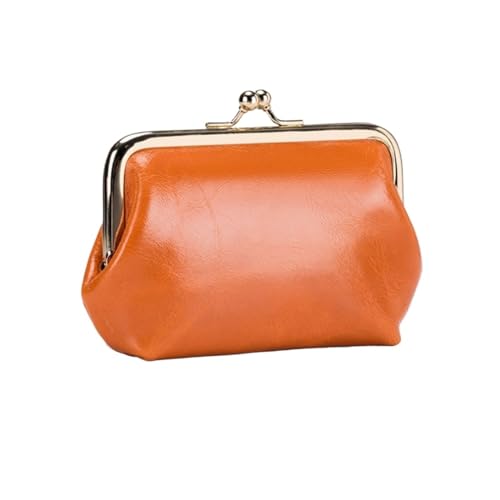 HotcoS Damen-Geldbörsen aus echtem Leder, Abendtaschen, Geldklammern, Geldbörsen, Geld-Organizer-Taschen, Kartenetuis, Handtaschen (Color : Orange) von HotcoS