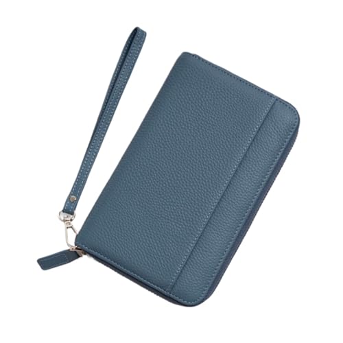 HotcoS Damen-Geldbörsen aus echtem Leder, Geldorganisatoren, Handtaschen, Geldbörsen, Geldklammern, Abendtaschen, Kartenetuis (Color : Blue) von HotcoS