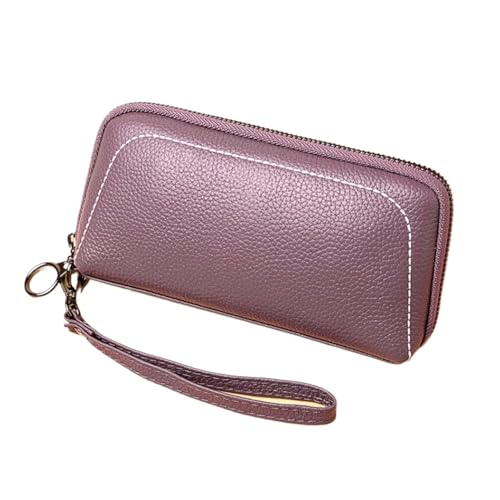 HotcoS Damen-Geldscheinklammern, Handtaschen, Kartenetuis, Business-Geldbörsen, Abendtaschen, Geldtaschen aus echtem Leder, Münzbörsen (Color : Purple) von HotcoS