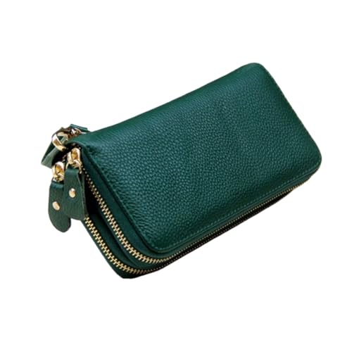 HotcoS Damenhandtaschen, Abendtaschen, Business-Geldbörsen, Geldbörsen, Geldbeutel aus echtem Leder, Geldklammern, Kartenetuis, Geld-Organizer (Color : Green) von HotcoS