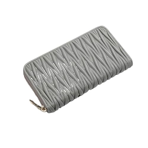 HotcoS Damenhandtaschen, Abendtaschen, Geschäftsbrieftaschen aus echtem Leder, Geldorganisatoren, Geldklammern, Geldbörsen, Kartenetuis (Color : Gray) von HotcoS