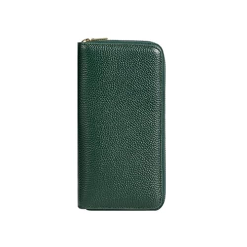 HotcoS Damenhandtaschen, echtes Leder, Geldbörsen, Geld-Organizer, Geldbörsen, Kartenetuis, Lange Geldklammern (Color : Green) von HotcoS