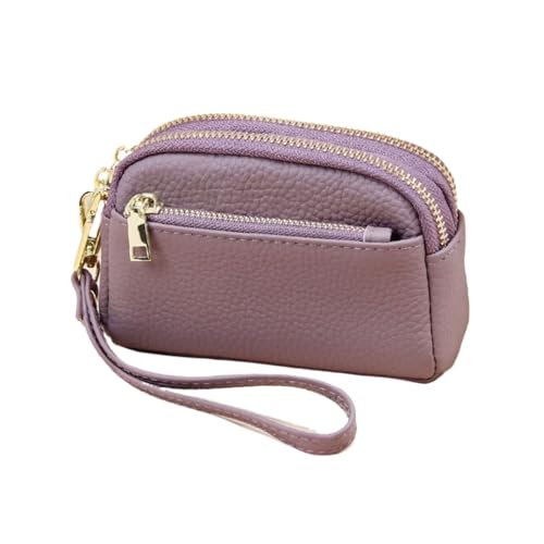 HotcoS Geldbörsen for Damen, Kartenetuis, Geldbörsen aus echtem Leder, Geldscheinklammern, Handtaschen, Geldorganisatoren (Color : Purple) von HotcoS