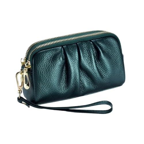 HotcoS Geldbörsen for Damen, Kartenetuis, Geldklammern, Handtaschen, Geldbörsen aus echtem Leder (Color : Green) von HotcoS