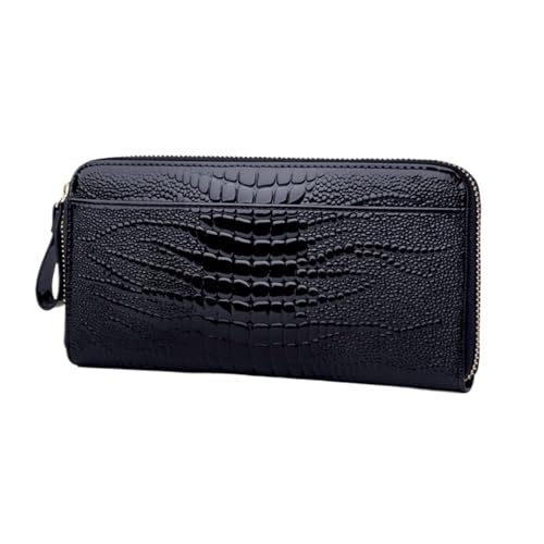 HotcoS Geldklammern for Damen, Handtaschen, Geschäftsbrieftaschen aus echtem Leder, Geldbörsen, Abendtaschen, Kartenetuis (Color : Black) von HotcoS