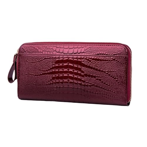 HotcoS Geldklammern for Damen, Handtaschen, Geschäftsbrieftaschen aus echtem Leder, Geldbörsen, Abendtaschen, Kartenetuis (Color : Red) von HotcoS