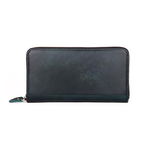 HotcoS Geldscheinklammern, Handtaschen, Abendtaschen, Damen-Geldbörsen, Geldbörsen, Geld-Organizer, Kartenetuis aus echtem Leder (Color : Blue) von HotcoS