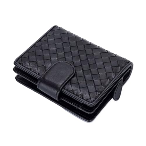 HotcoS Handtaschen Damen Kartenetuis Geldbörsen Geldbörsen Beutel Geldscheinklammern Geldorganisatoren Echtes Leder-Geldbörse (Color : Black) von HotcoS