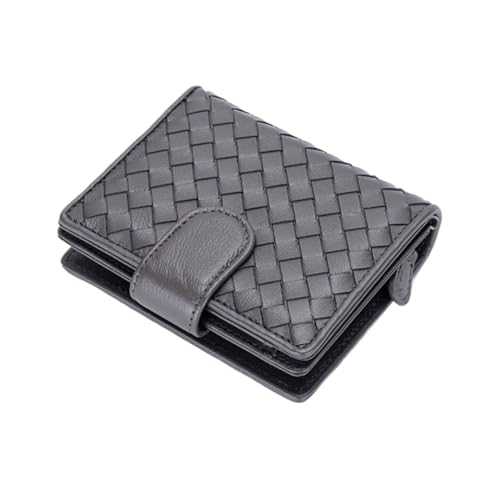 HotcoS Handtaschen Damen Kartenetuis Geldbörsen Geldbörsen Beutel Geldscheinklammern Geldorganisatoren Echtes Leder-Geldbörse (Color : Gray) von HotcoS