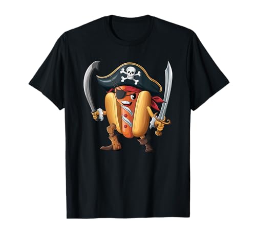 Hotdog Pirat Halloween Herren Damen Kinder Pirat Lustig T-Shirt Hotdog Pirat Halloween Herren Damen Kinder Pirat Lustig T-Shirt von Hotdog Lovers Birthday Halloween Outfits for Boy