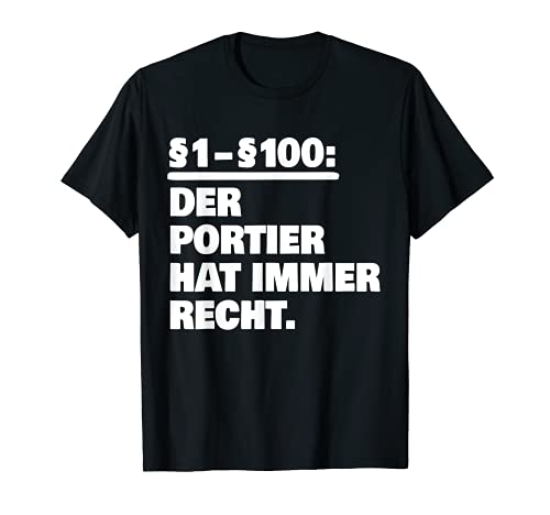 Herren Portier T-Shirt Herren Portier T-Shirt von Hotel Geschenk-Idee Portier