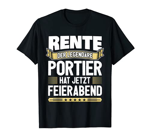 Herren Rentner Portier T-Shirt Herren Rentner Portier T-Shirt von Hotel Geschenk-Idee Portier