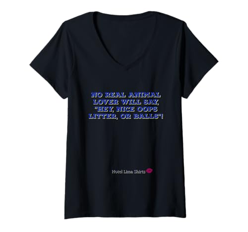 Damen Pelz-Mama-Bild T-Shirt mit V-Ausschnitt Damen Pelz-Mama-Bild T-Shirt mit V-Ausschnitt von Hotel Lima Shirts