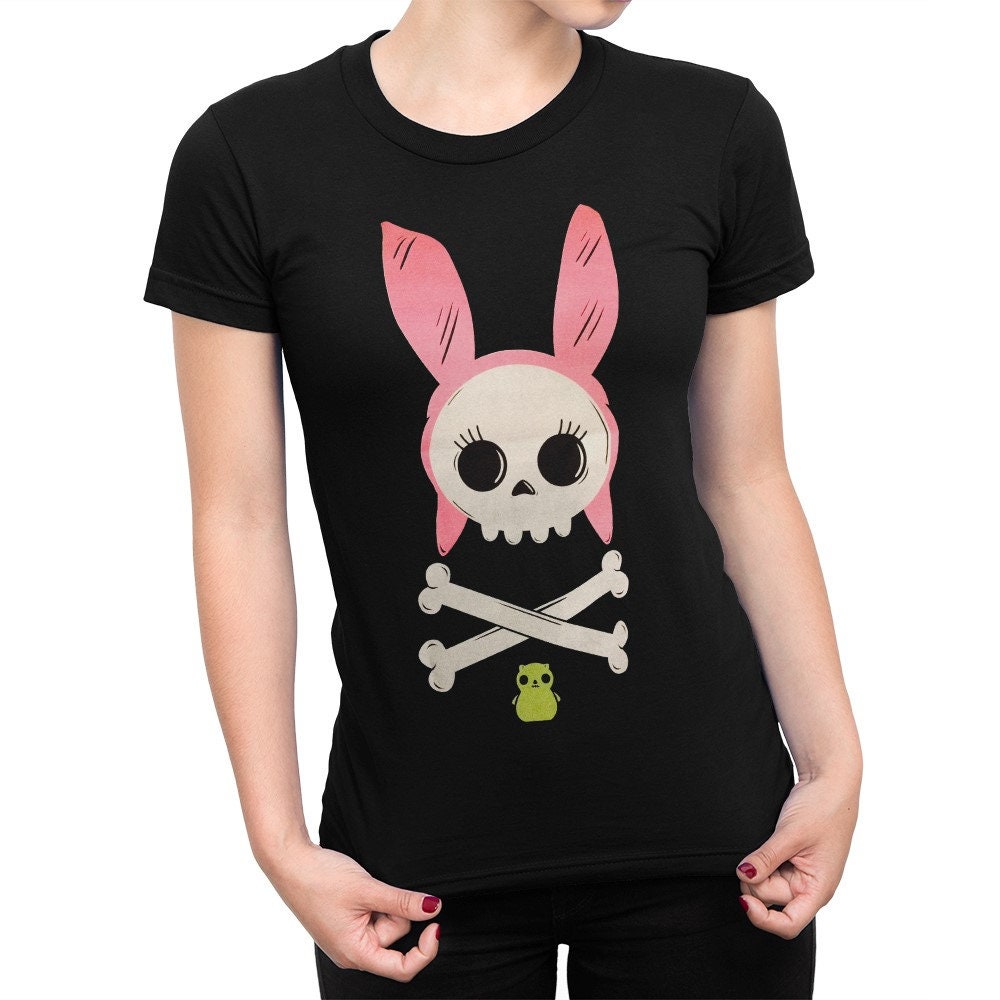 Bob's Burgers Louise Belcher Skull T-Shirt, Herren Damen Alle Größen | Hm-151 von HotelMarsStudio