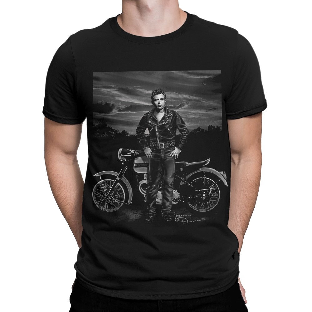 James Dean Schwarzes T-Shirt, Herren Damen Alle Größen | Hm-449 von HotelMarsStudio