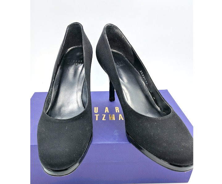 1990's Stuart Weitzman Schwarze Pumps Gr. 8 von HotelValentine