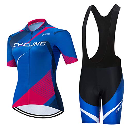 Damen Radtrikot Set Trägerhose Anzüge Sommer Rennrad Kleidung, Cc6503-2a, 42 von Hotlion