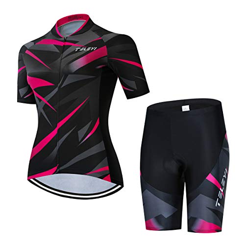 Damen Radtrikot Set Trägerhose Anzüge Sommer Rennrad Kleidung, Cc6504-1, XXX-Large von Hotlion