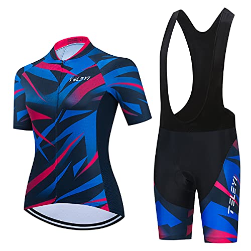 Damen Radtrikot Set Trägerhose Anzüge Sommer Rennrad Kleidung, Cc6512-2a, 46 von Hotlion