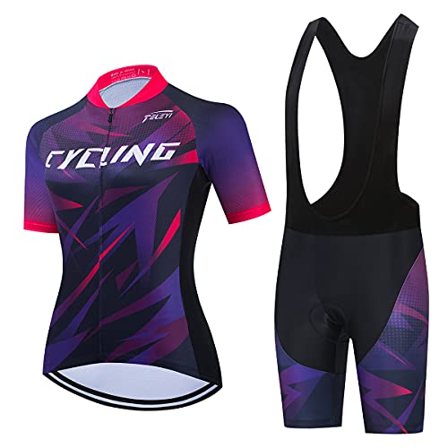 Damen Radtrikot Set Trägerhose Anzüge Sommer Rennrad Kleidung, Cc6514-2a, 46 von Hotlion