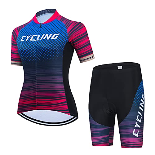 Damen Radtrikot Set Trägerhose Anzüge Sommer Rennrad Kleidung, Cc6517-1, 46 von Hotlion