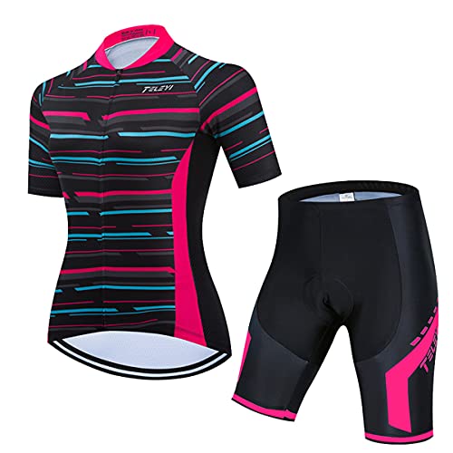 Damen Radtrikot Set Trägerhose Anzüge Sommer Rennrad Kleidung, Cc6518-1, 38 von Hotlion