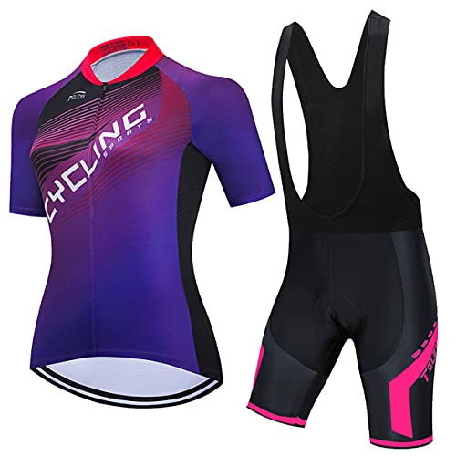 Damen Radtrikot Set Trägerhose Anzüge Sommer Rennrad Kleidung, Cc6519-2a, 38 von Hotlion