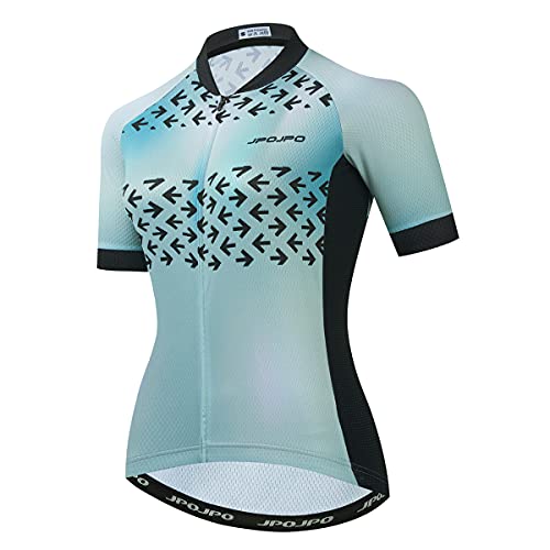 Fahrradtrikot für Damen, MTB, Rennrad, Sommer, kurzärmelig, Fahrradbekleidung, Cu0083, Large von Hotlion