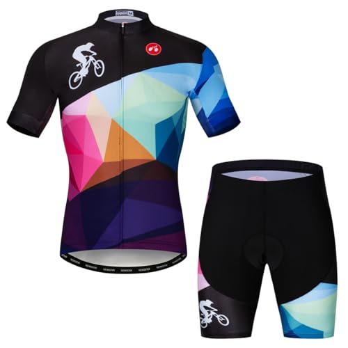Herren-Radtrikot, Set-Fahrradbekleidung, Sommer-Kurzarm-Fahrradbekleidung, L von Hotlion