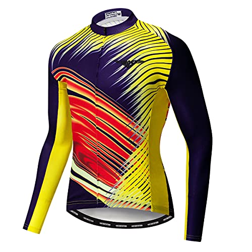 Herren Radtrikot Langarm Herbst Rennrad Kleidung Fahrrad Kleidung, Cd1745, L von Hotlion