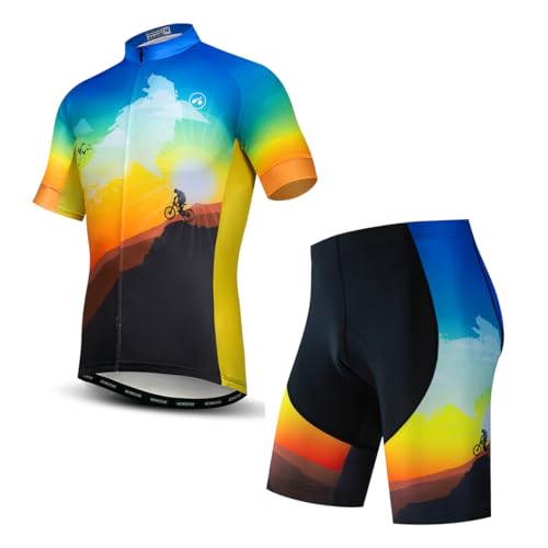 Herren Radtrikot Set Fahrradbekleidung Sommer Kurzarm Fahrradbekleidung, Cf0062-1n, M von Hotlion