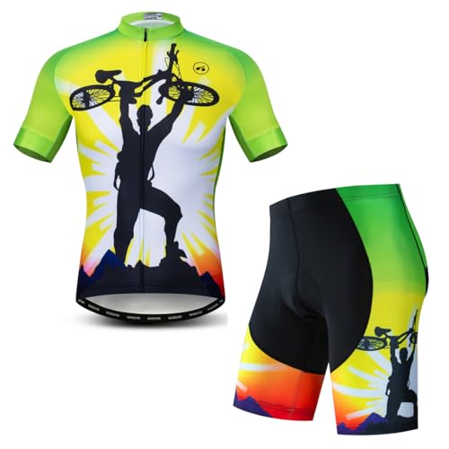 Herren Radtrikot Set Fahrradbekleidung Sommer Kurzarm Fahrradbekleidung, Cf0091-1n, XL von Hotlion