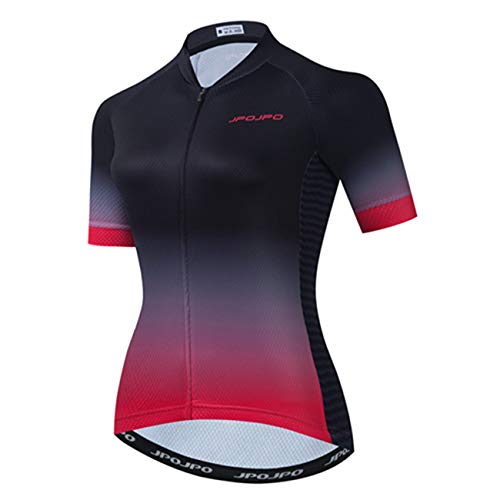 Hotlion Damen Radtrikot Kurzarm Bike Shirt MTB Fahrradbekleidung, 0081-SJ, Groß von Hotlion