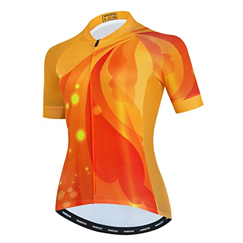 Hotlion Damen Radtrikot Kurzarm Bike Shirt MTB Fahrradbekleidung, HT2020-SJ, M von Hotlion