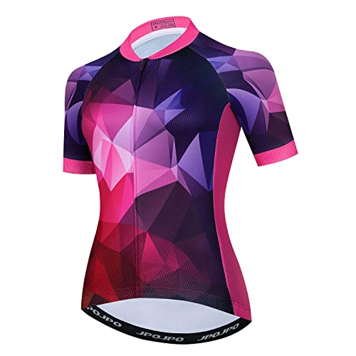 Hotlion Damen Radtrikot Kurzarm Fahrradshirt MTB Fahrradbekleidung, HT2006-SJ, M von Hotlion